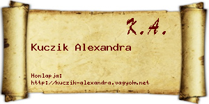 Kuczik Alexandra névjegykártya