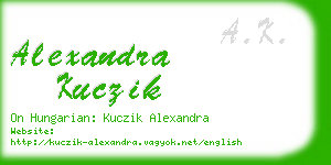 alexandra kuczik business card